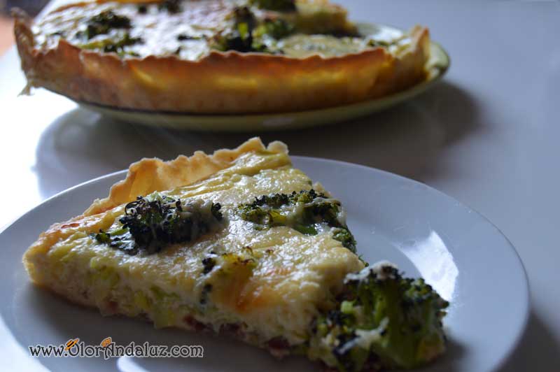 Quiché de brocoli y jamon