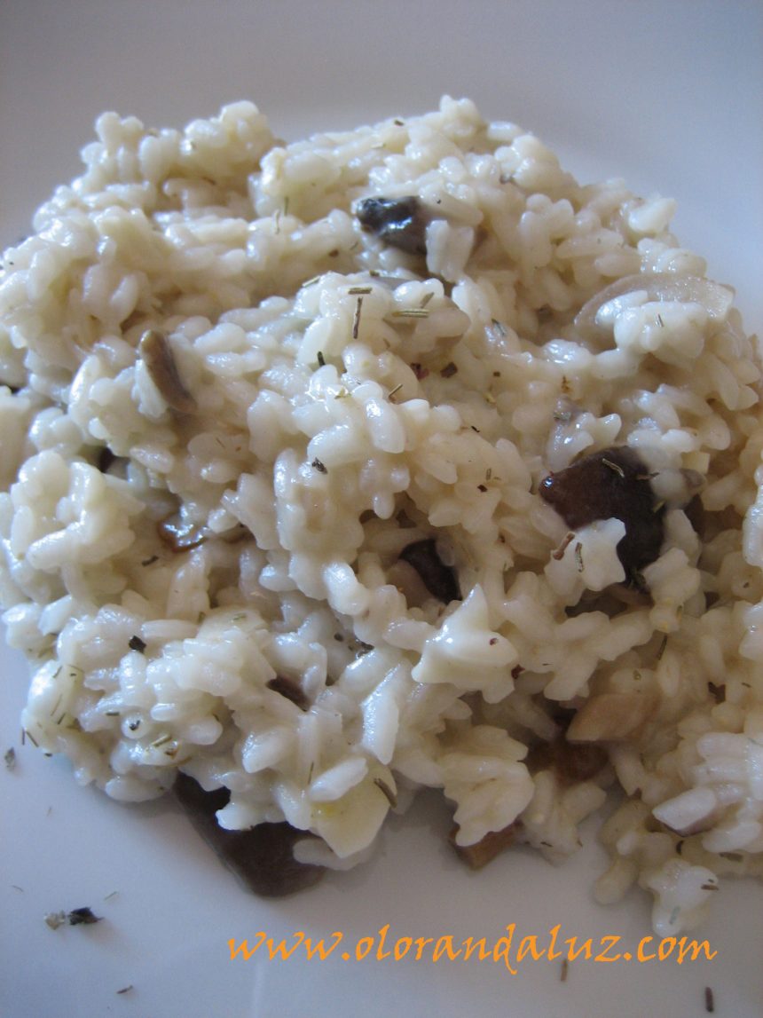 Arroz con setas