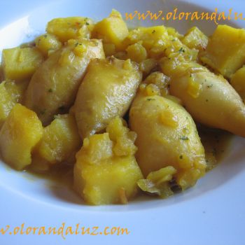 Calamaritos al aroma de azafran Calamaritos al aroma de azafrán