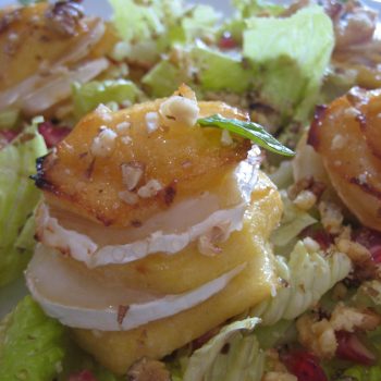 Bocaditos de manzana con queso de cabra Bocaditos de manzana con queso de cabra