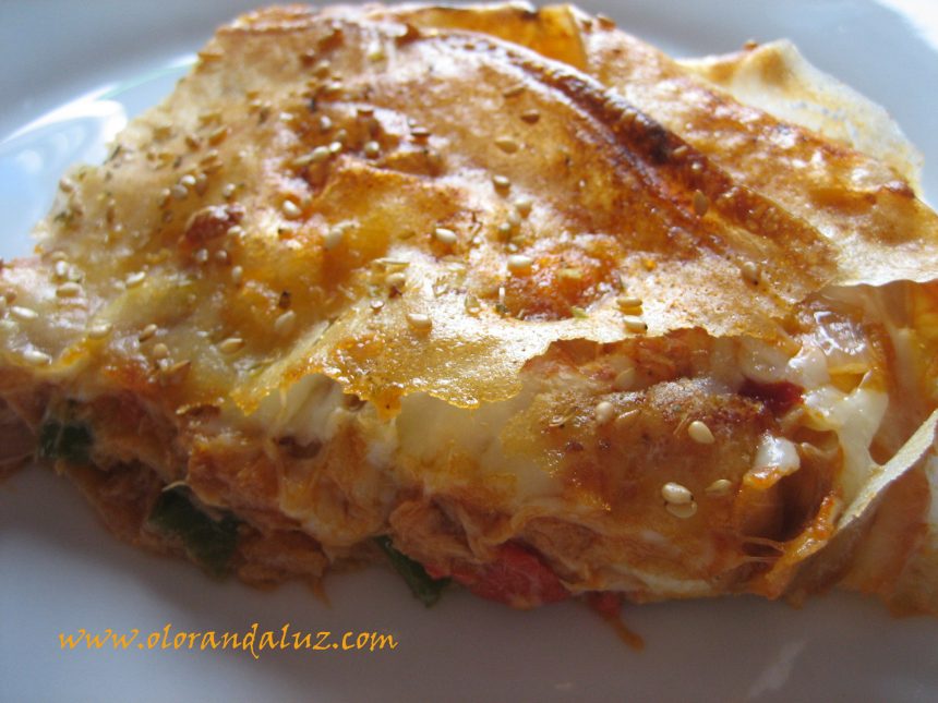 Empanada de atún con pasta filo