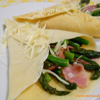 Crepes de espárragos y bacon Crepes de esparragos y bacón