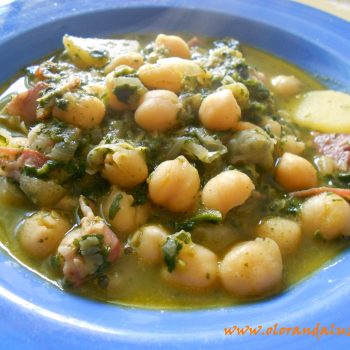 Potaje de garbanzos y espinacas Potaje de garbanzos con espinacas