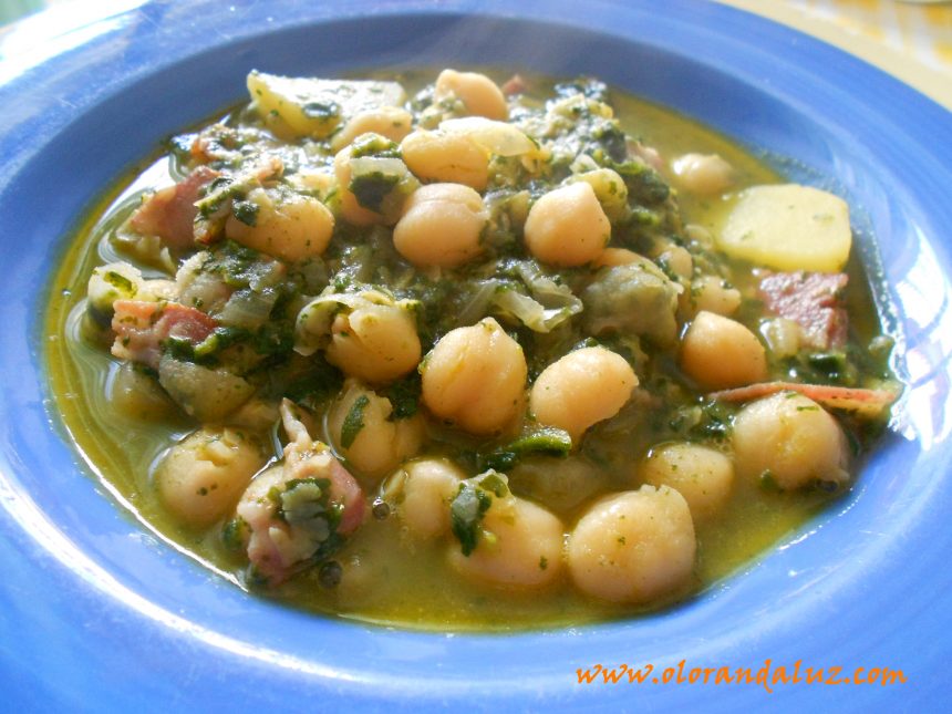 Potaje de garbanzos con espinacas