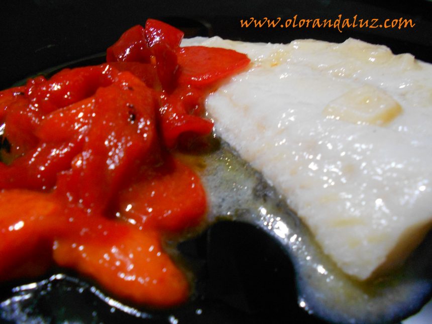 Bacalao con pimientos caramelizados