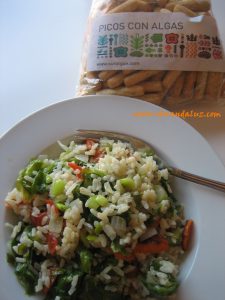 Arroz salteado con algas 