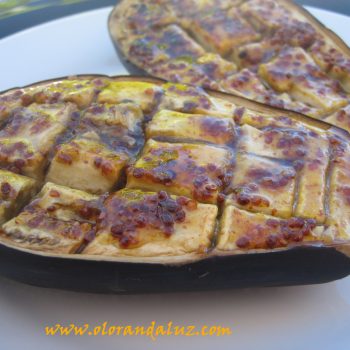 Berenjenas-asadas-miel-mostaza Berenjenas asadas con miel y mostaza