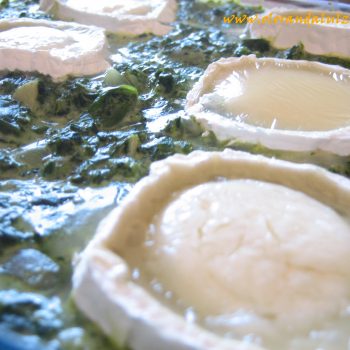 Espinacas a la crema con queso de cabra Espinacas a la crema con queso de cabra