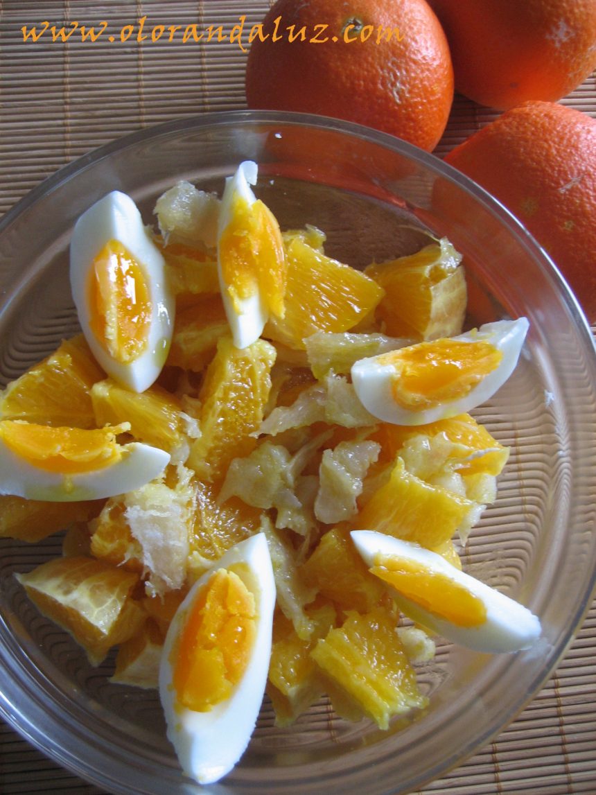 Remojón o ensalada de naranja y bacalao