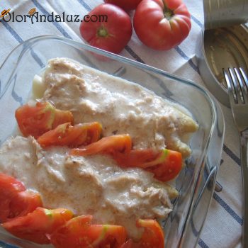 Esparragos-blancos-mayonesa-bonito Espárragos blancos gratinados con mayonesa y bonito