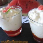 Mousse-de-queso-con-mermelada-de-sandia