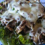 brocoli-con-champiñones-y-queso-gratinado