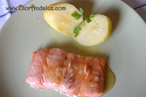 Salmon-marinado-miel-ajo