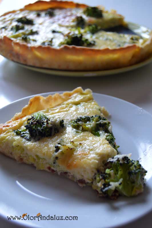 Quiché de brocoli y jamon