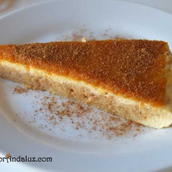 Pastel de queso con mermelada de calabaza